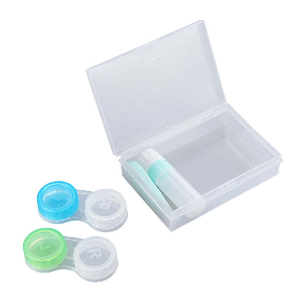 Totority Green 2Pcs Lens Double Boxes For Contact Lens Storage And Protection