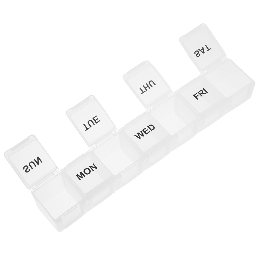 Totority White Durable Pp Weekly Medicine Dispenser Travel Organizer