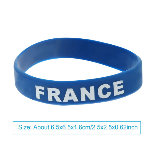 6Pièces Bracelet Silicone Pays Décoratif Pour Matches 2