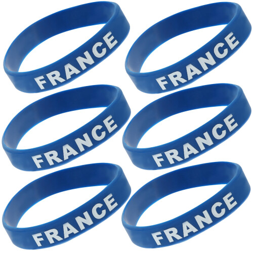 6Pièces Bracelet Silicone Pays Décoratif Pour Matches