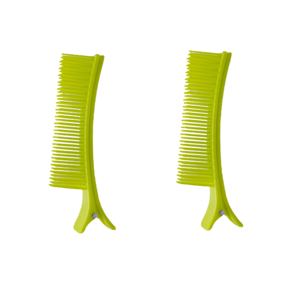 Aboofan Unisex Green 2Pcs Hair Sectioning Clips Salon Clips For Professional Styling