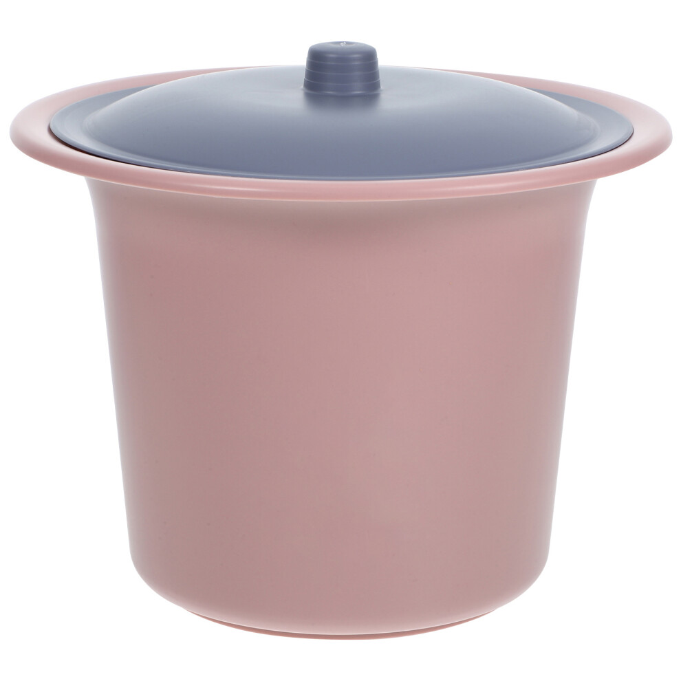 Solustre Chamber Pot Plastic Urine Bucket With Lid Portable Bedpan Spittoon
