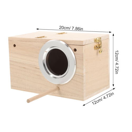 1Boîte D'oiseau Bois Clair Pour Perroquets 1