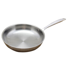 Flat Frying Pan Griddle Cooking Pan Silver 1set