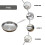 Flat Frying Pan Griddle Cooking Pan Silver 1set 6