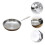 Flat Frying Pan Griddle Cooking Pan Silver 1set 3