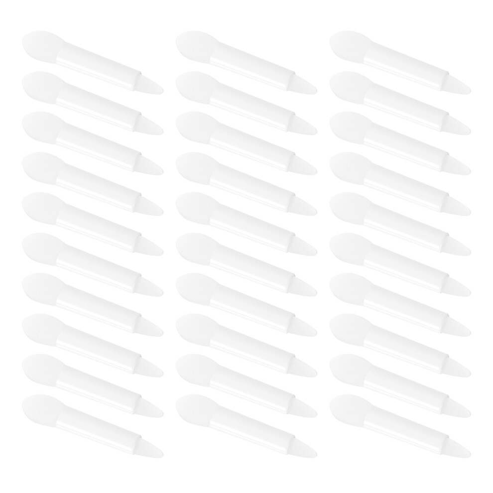 Totority White 30Pcs Silicone Lipstick Brush Cosmetic Lip Mask Applicators