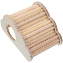 5Pcs Wooden Hamster Nest Khaki Multi-Use Pet Hideout Sleeping House