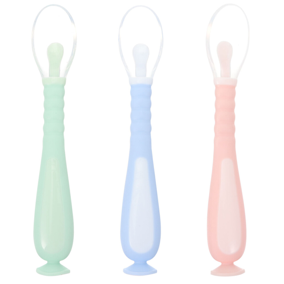 3Pcs Soft Baby Spoons For Infants Non Slip Round Head Feeding Aboofan
