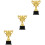 3Pcs Plastic Universal Trophy Cups Kids Reward Prize Assorted Colors 5