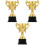 3Pcs Plastic Universal Trophy Cups Kids Reward Prize Assorted Colors 3
