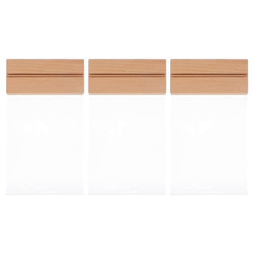 3Pièces Support De Table Transparent En Bois Et Acrylique Antichoc