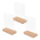 3Pièces Support De Table Transparent En Bois Et Acrylique Antichoc 4