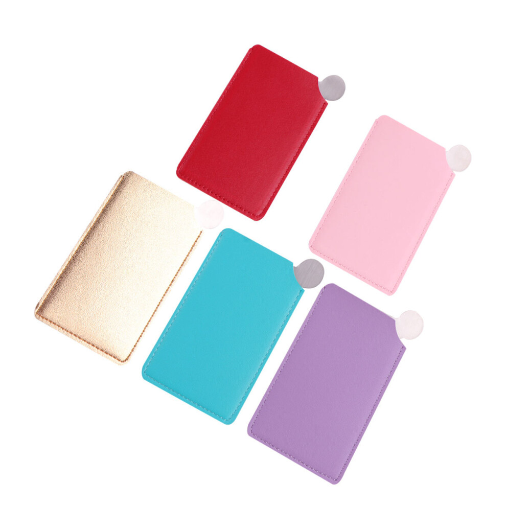 Ohphcall 5 Pcs Portable Makeup Mirror Durable Compact Man Miss
