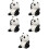 5pcs Mini Panda Sculpture Office Ceramics Chic 9
