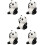 5pcs Mini Panda Sculpture Office Ceramics Chic 10