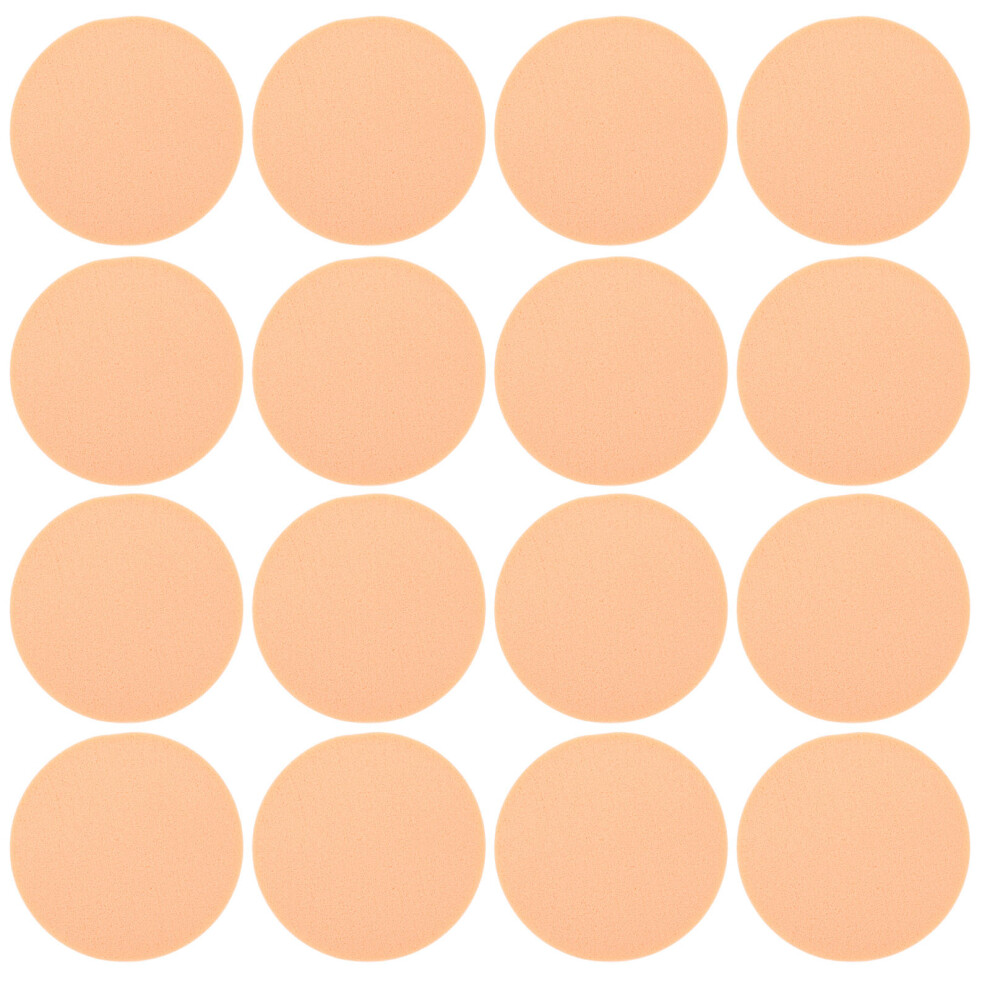 Ohphcall 24Pcs Round Makeup Sponges Khaki Latex Cotton Facial Cleaning Pads