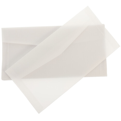 50Pcs Elegant White Invitation Envelops Handmade Clear Letter Holders