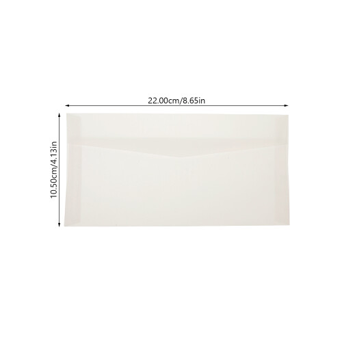 50Pcs Elegant White Invitation Envelops Handmade Clear Letter Holders 1