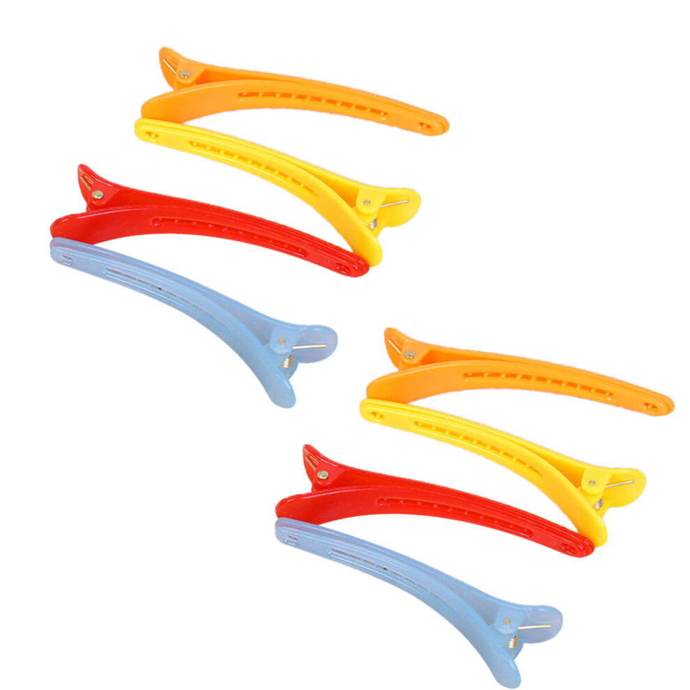 Vaguelly 50Pcs Hair Salon Teeth Hair Clips Assorted Colors Rust-Resistant Grip