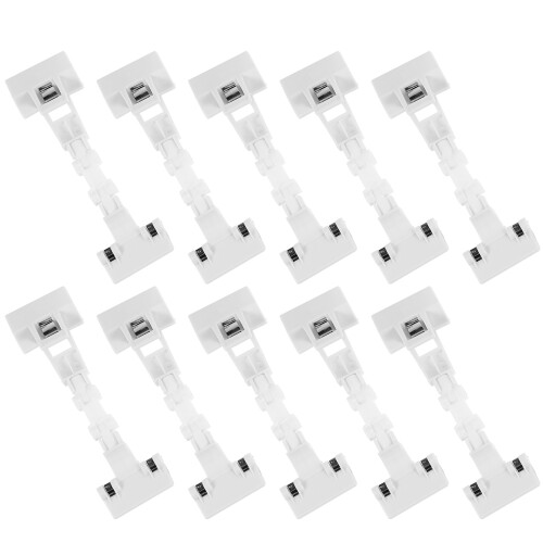 10Pcs Plastic Sign Stand White Label Holders Price Tag Display Clips