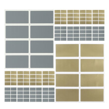200Pcs DIY Scratch Off Cards Assorted Color Paper Stickers Gold Silver