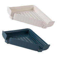 2Pcs Corner Shelf Bathroom Organizer Waterproof Plastic Storage Holder