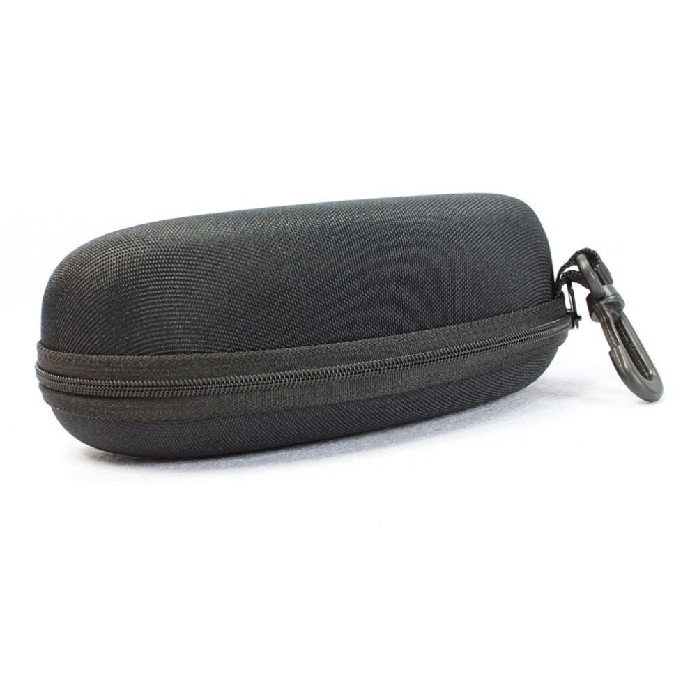 Happyyami Black 3Pcs Eva Canvas Eyeglasses Box With Carabiner For Glasses