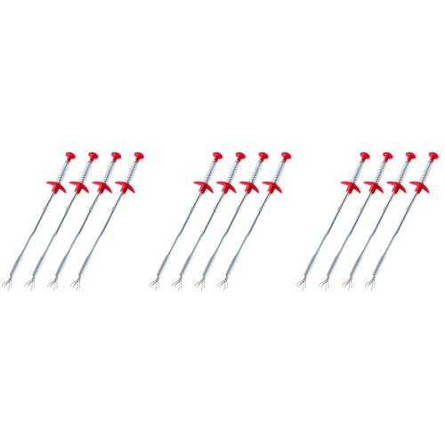12Pcs Kitchen Sink Drain Cleaning Extractor Lightweight Flexible Tool 2
