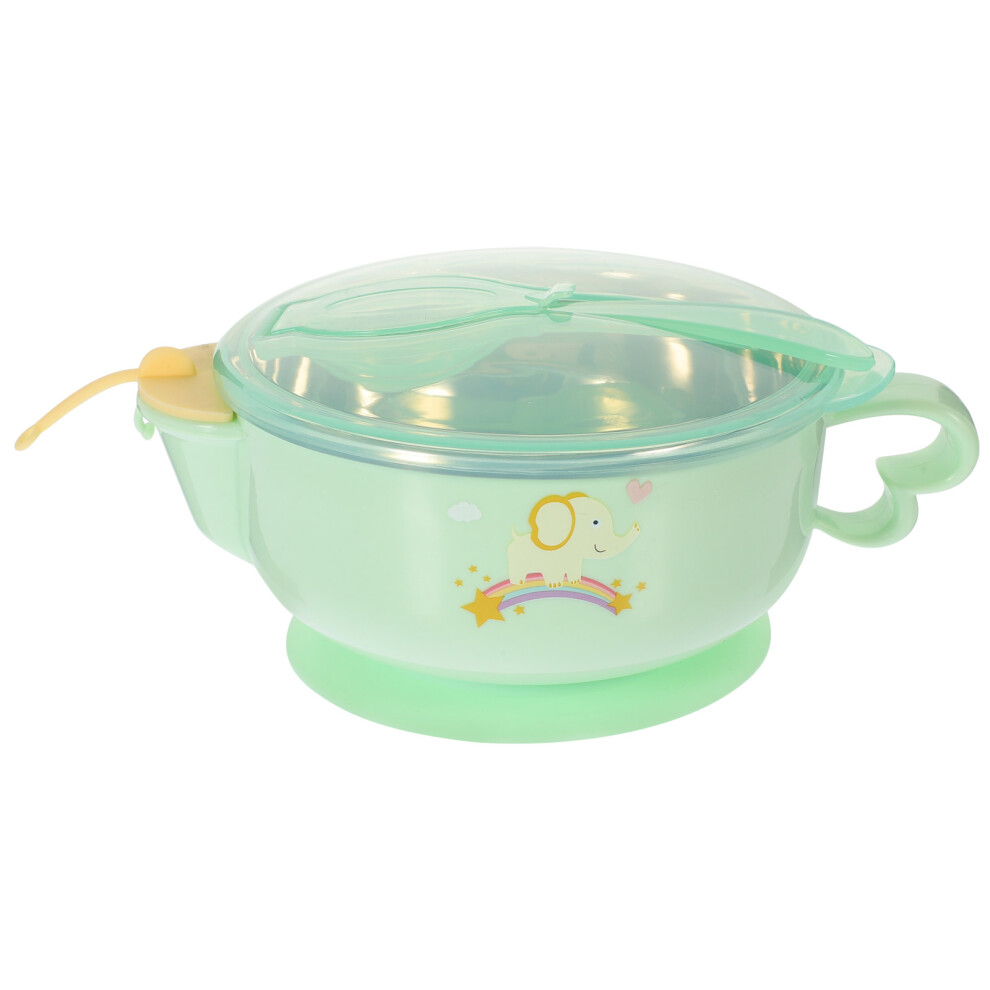 1Set Baby Feeding Set Stainless Steel Suction Bowls For Infants Pink Vaguelly