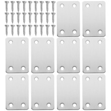 Zilveren Roestvrijstalen Rechte Beugel 20 Sets 2,40x1,49x0,06 Inch