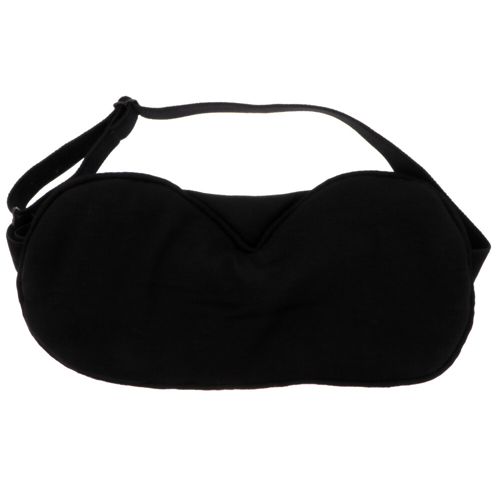Happyyami Black/Light Cotton Sleep Eye Mask Travel Sleep Mask Blocking Cover