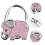 Pink Rhinestone Elephant Foldable Handbag Hanger Hook Holder 2