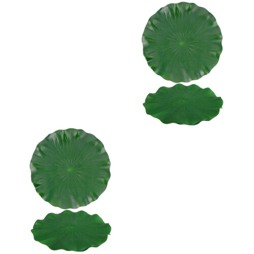4 Pcs Faux Lotus Leaf Floating Pond Decor 2