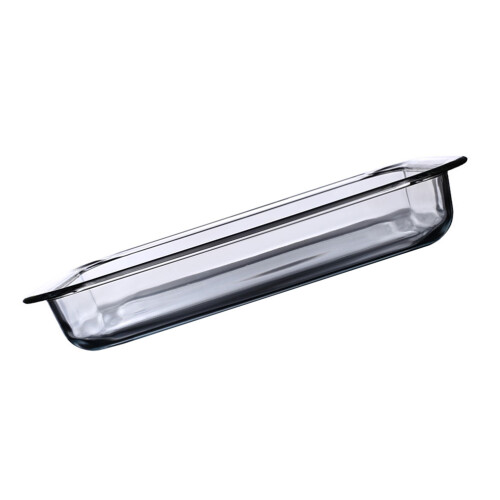 1Pc Heat-Resistant White Glass Baking Dish Tempered for Kitchen Use