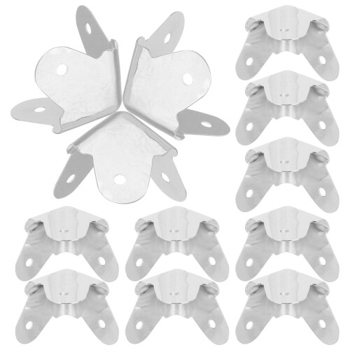 36Pcs Practical Iron Corner Protectors for Speaker Cabinet Silver