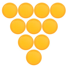 10Pcs Orange Plastic Replacement Pucks for Indoor Air Hockey Tables