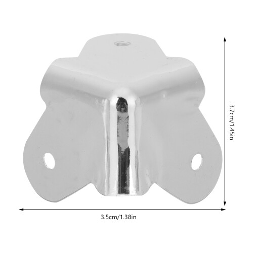 36Pcs Practical Iron Corner Protectors for Speaker Cabinet Silver 1