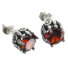 1Pair Stainless Steel Men's Earrings Punk Decorative Studs Multi-Color