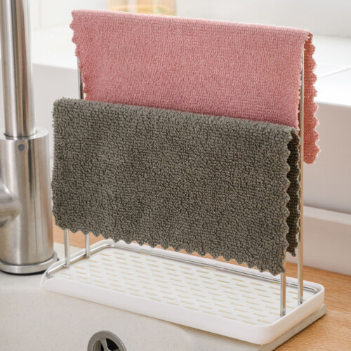 Weißer Sponge Soap Holder Mit Ablaufsystem Für 2