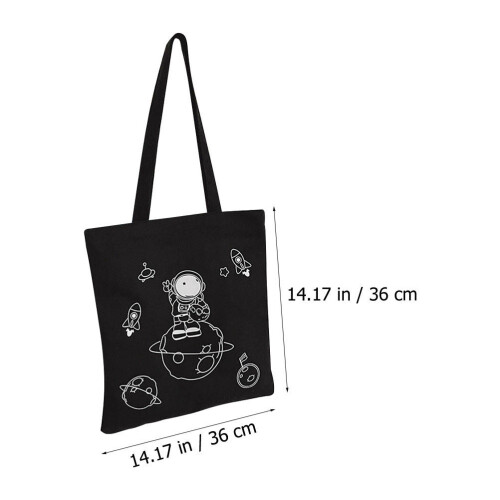 Canvas Tragetasche Mit Doppelgriffen, Astronaut Muster 1