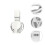 1Pc Practical White Smart Speaker Bracket ABS Non-Punch Holder 8