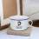 White Enamel Mug Multi-Functional Vintage Tea Cup for Home Use 9
