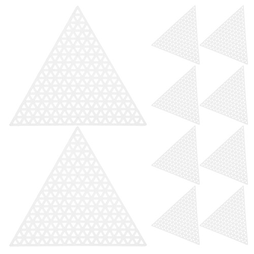 20 Pcs Cross Stitch Grid Board Triangle Shapes Canvas Needle Craft