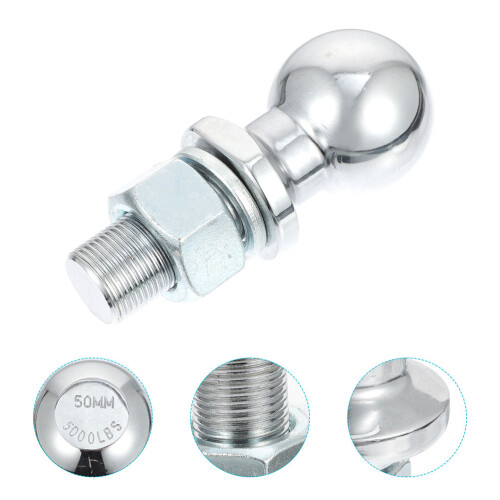 Tow Ball Rv Accessories Trailer Hooks Hitch Chrome Silver 2