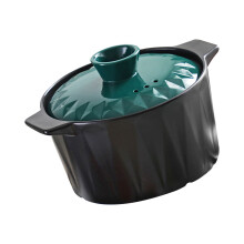 1Pc Practical Ceramic Stew Pot With Lid For Household Cooking