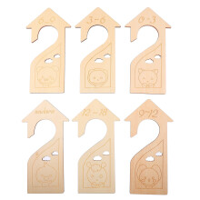 6 Pcs Baby Clothes Rack Closet Divider Wardrobe Wood Partition
