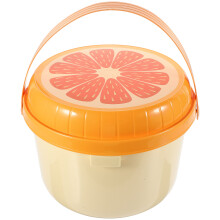 Orange PP Toy Storage Bin Portable Creative Carry Bucket for Home