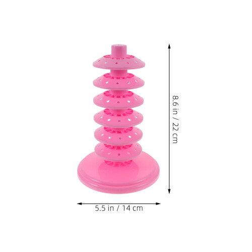 2Pcs Durable Pink PP Cake Holder Stand Multi-Function Lollipop Display 1