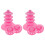 2Pcs Durable Pink PP Cake Holder Stand Multi-Function Lollipop Display 1